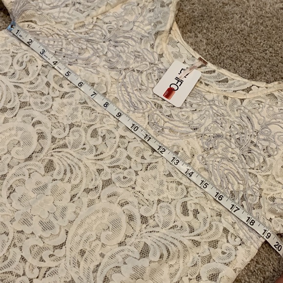 FREE PEOPLE Ivory Comb Beautiful Dreamer Dress L - Picture 13 of 15